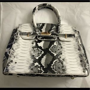 Snakeskin Satchel Bag